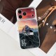 The North Face Large Window Camera Topographic Mountain Print Acrylic iPhone Case