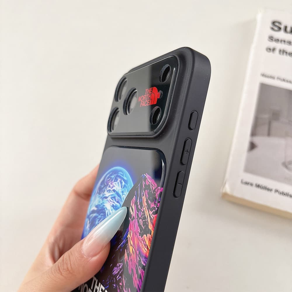 The North Face  Large Window Camera Neon Mountain Explorer Acrylic iPhone Case