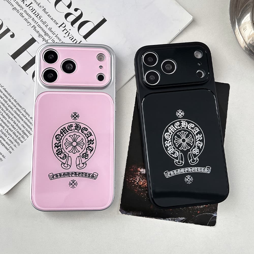 Chrome Hearts Large Window Camera Gothic Cross Glossy Acrylic iPhone Case