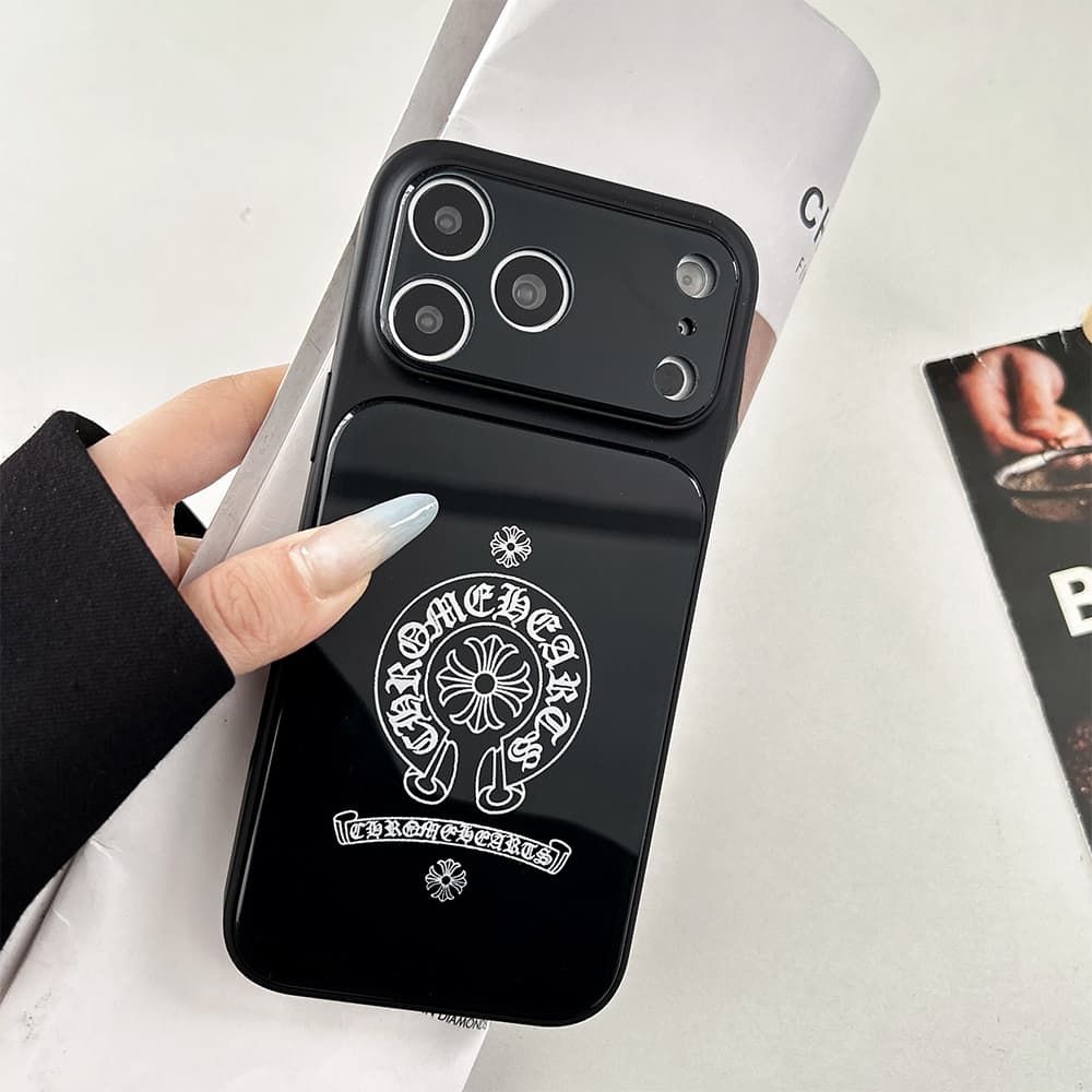Chrome Hearts Large Window Camera Gothic Cross Glossy Acrylic iPhone Case