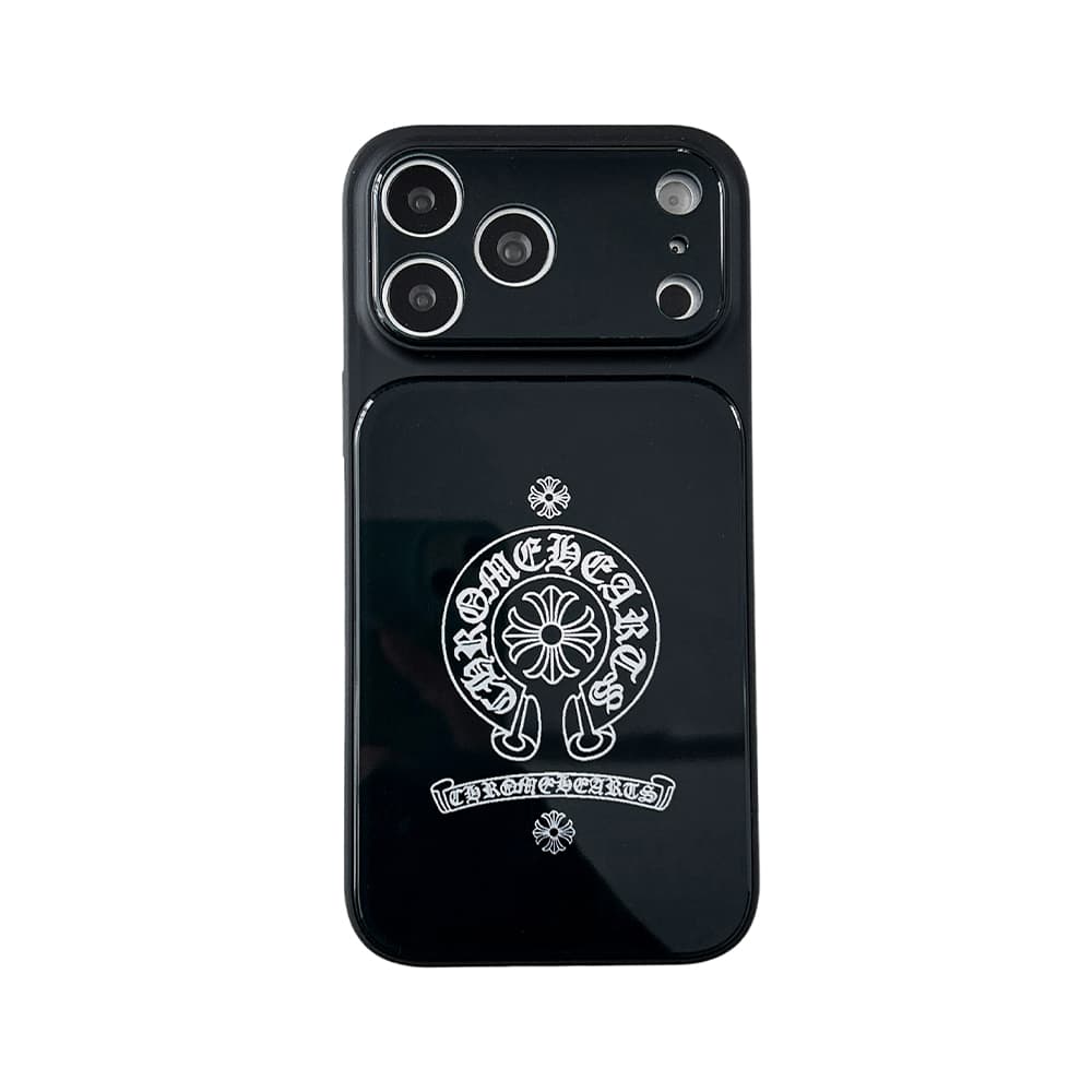 Chrome Hearts Large Window Camera Gothic Cross Glossy Acrylic iPhone Case