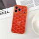 Goyard Large Window Camera Y-Pattern Glossy Acrylic iPhone Case