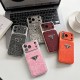 Prada Large Window Camera Leopard Leather iPhone Case