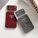 Prada Large Window Camera Leopard Leather iPhone Case