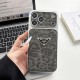 Prada Large Window Camera Leopard Leather iPhone Case