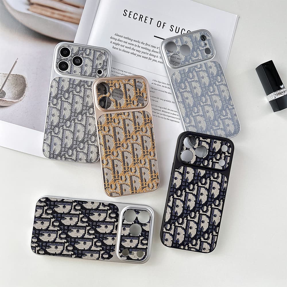 Dior Large Window Camera Oblique Embroidery iPhone Case