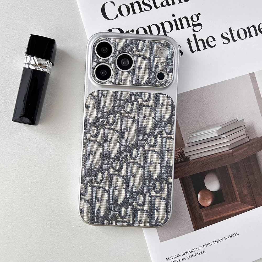 Dior Large Window Camera Oblique Embroidery iPhone Case