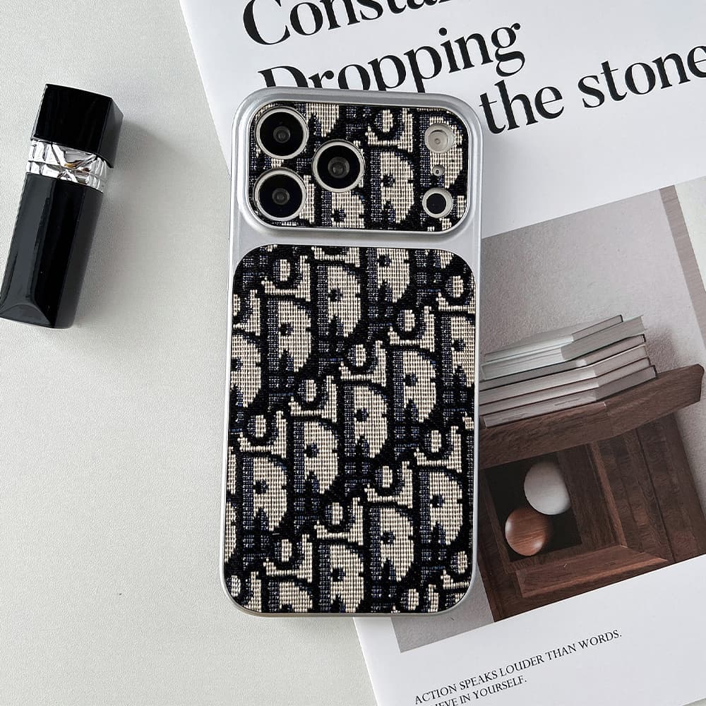 Dior Large Window Camera Oblique Embroidery iPhone Case