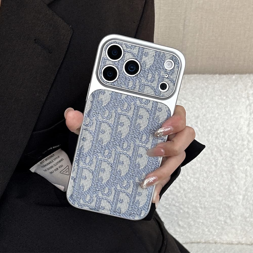 Dior Large Window Camera Oblique Embroidery iPhone Case