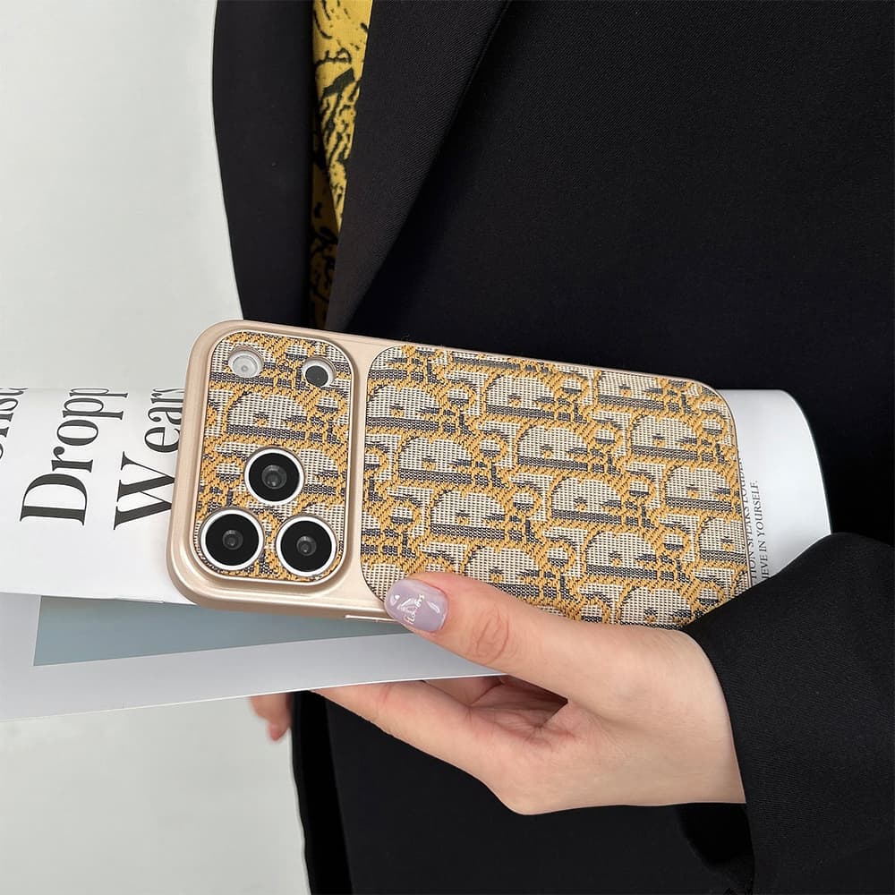 Dior Large Window Camera Oblique Embroidery iPhone Case