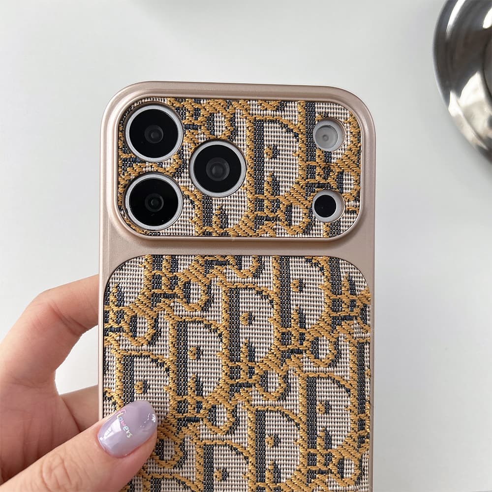 Dior Large Window Camera Oblique Embroidery iPhone Case