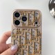 Dior Large Window Camera Oblique Embroidery iPhone Case