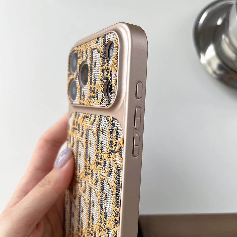 Dior Large Window Camera Oblique Embroidery iPhone Case