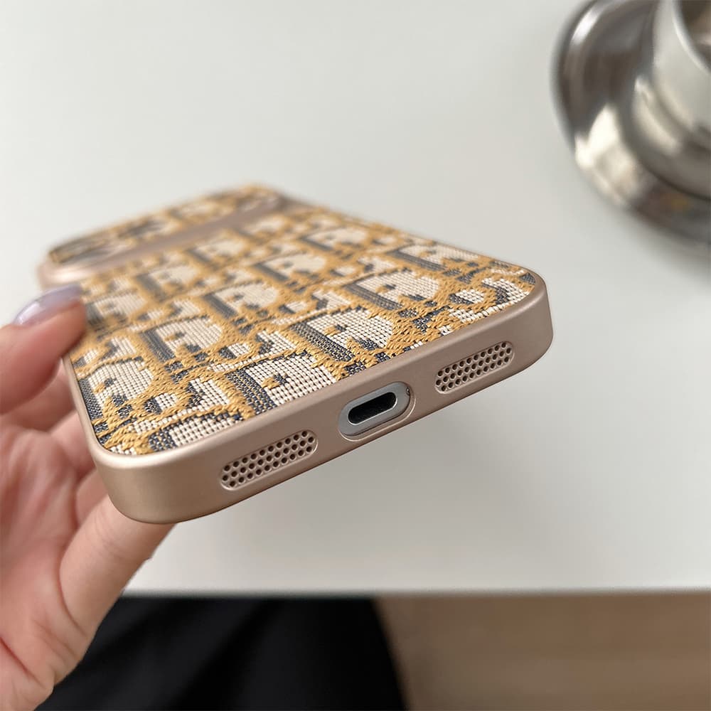 Dior Large Window Camera Oblique Embroidery iPhone Case