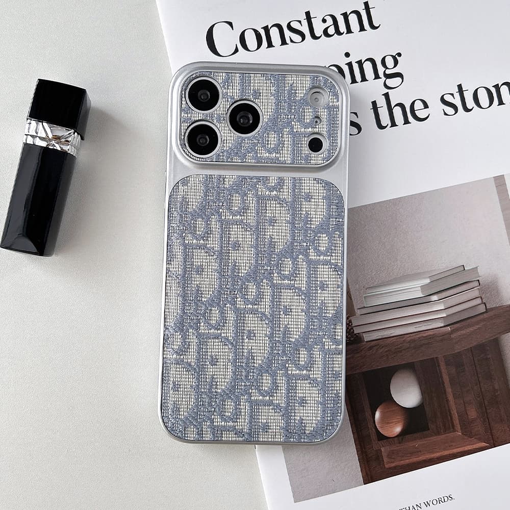 Dior Large Window Camera Oblique Embroidery iPhone Case