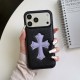 Chrome Hearts 3D Cross Patch Leather Contrast Stitch iPhone Case