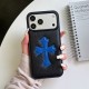 Chrome Hearts 3D Cross Patch Leather Contrast Stitch iPhone Case