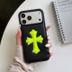 Chrome Hearts 3D Cross Patch Leather Contrast Stitch iPhone Case