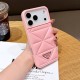 Prada Quilted Padded Leather Triangle Logo iPhone Case