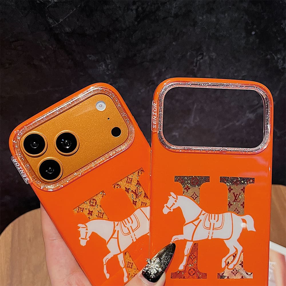 Hermès & Louis Vuitton H Horse Monogram Glossy iPhone Case