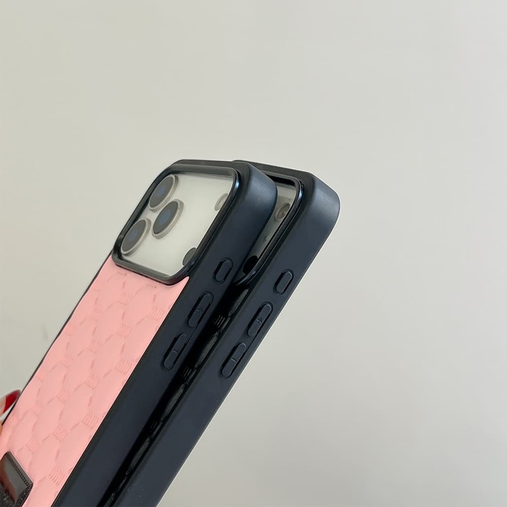 Miu Miu Diamond Quilted Monogram Leather iPhone Case