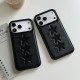 Embossed & 3D Metal Star Leather Design – Slim Shockproof iPhone Case