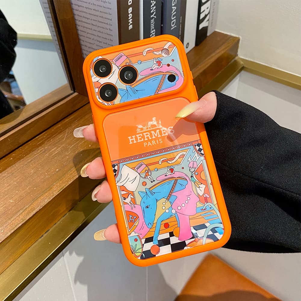 Hermès Silk Scarf Art Print Large Window Camera Mirror iPhone Case
