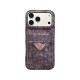 Prada Croc-Embossed Leather Card Slot Logo iPhone Case