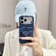 Prada Croc-Embossed Leather Card Slot Logo iPhone Case