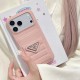 Prada Quilted Leather Card Slot Triangle Logo iPhone Case