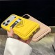Prada Quilted Leather Card Slot Triangle Logo iPhone Case