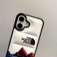 The North Face Puffer Quilted Mountain Print iPhone Case