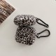 Leopard Print Silicone Case for AirPods with Detachable Hook