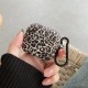 Leopard Print Silicone Case for AirPods with Detachable Hook