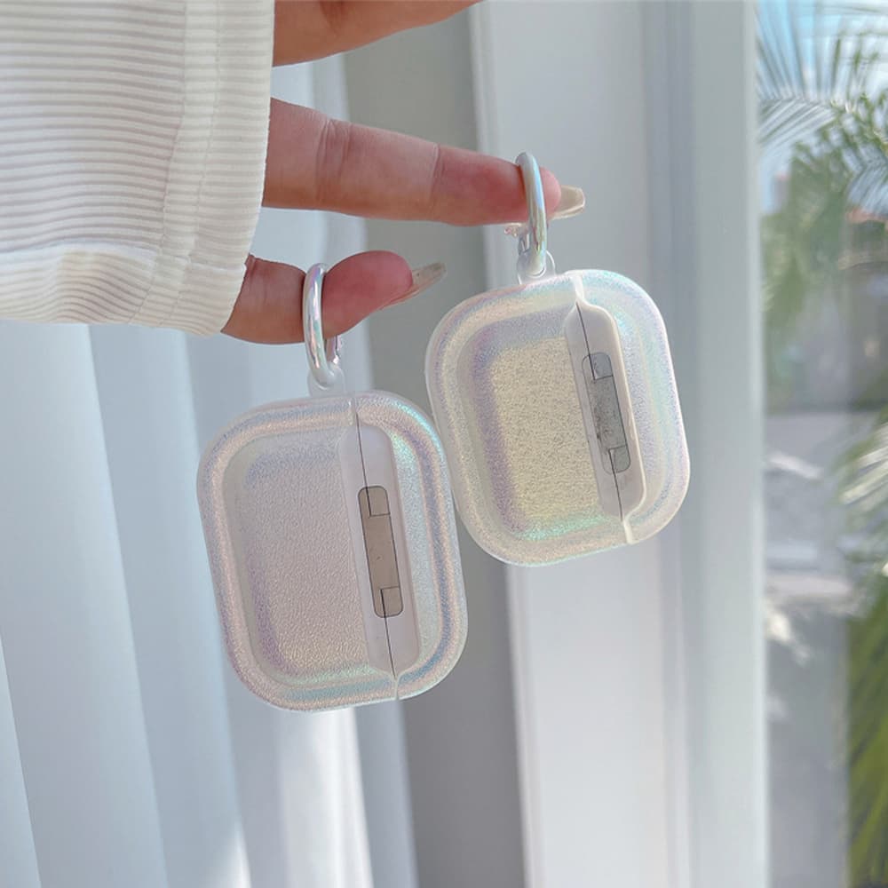 Holographic Glitter AirPods Case with Matching Hook