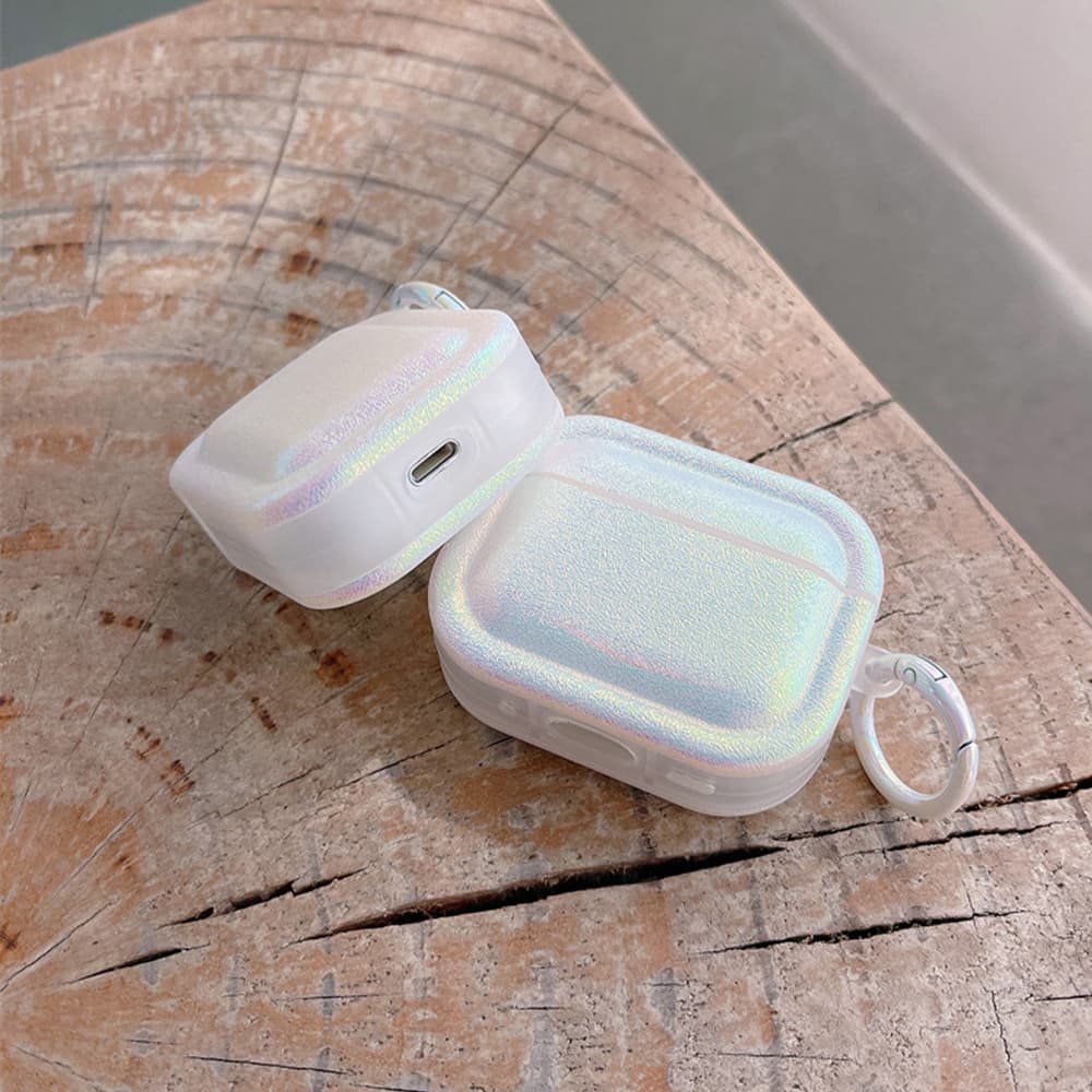 Holographic Glitter AirPods Case with Matching Hook